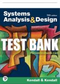 Test Bank For Systems Analysis and Design 11th Edition All Chapters - 9780137947850