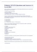 Pediatric NCLEX Questions and Answers A&plus; Level 2023
