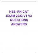 HESI RN CAT EXAM 2023 V1 V2 QUESTIONS ANSWERS LATEST