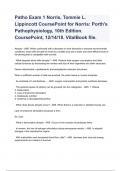 Patho Exam 1 Norris, Tommie L. Lippincott CoursePoint for Norris: Porth's Pathophysiology, 10th Edition. CoursePoint, 12/14/18. VitalBook file.