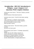 Straighterline - REL101: Introduction to Religion - exam 1 chapters 1,2,3 Questions With Complete Solutions