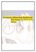 Test Bank for Williams Basic Nutrition and Diet Therapy 16 th Edition by Nix William