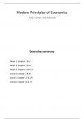 Extensive Summary Modern Principles of Economics -  Principles of Economics and Business 1 (6011P0200Y)