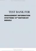 Test Bank for MIS 10th Edition by Bidgoli Edition&period;