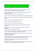 MPTC Interviews and Interrogations Exam Questions and Answers 2023