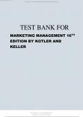 Test Bank for Marketing Management 16th edition by Philip Kotler, Alexander Chernev.