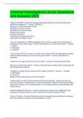 Criminal Investigations Exam Questions and Answers 2023