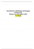 Introduction to Radiologic & Imaging Sciences & Patient Care 8th Edition by Arlene M&period; Adler Test Bank&period;