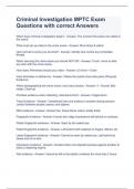 Criminal Investigation MPTC Exam Questions with correct Answers 