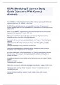 USPA Skydiving B License Study Guide Questions With Correct Answers&period; 