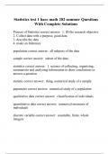 Statistics test 1 hacc math 202 summer Questions With Complete Solution