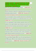 OSHA BASIC ORIENTATION PLUS WITH COMPLETE QUESTIONS AND ANSWERS GRADED A&plus;