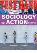 TEST BANK for Sociology in Action: A Canadian Perspective 4th Edition by Bereska Tami and  Symbaluk Diane.  