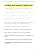 ATI TEAS ANATOMY AND PHYSIOLOGY 2023&sol;24 UPDATED&VERIFIED