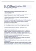 DE MPJE Exam Questions With Complete Answers&period;