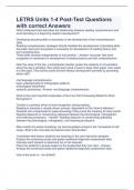 LETRS Units 1-4 Post-Test Questions with correct Answers 