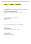ATI TEAS Science chemistry&period;