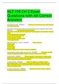 Bundle For HLT 110 Exam  Questions with All Correct Answers