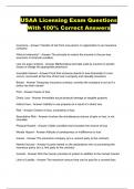 USAA Licensing Exam Questions With 100&percnt; Correct Answers