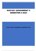 SUS1501 ASSIGNMENT 5 SEMESTER 2 2023