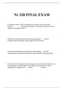 Exam (elaborations) NR228 Nutrition, Health, And Wellness (NR228) FINAL EXAM LATEST 