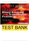 Test Bank for Basic and Applied Concepts of Blood Banking and Transfusion Practices 4th Edition by Howard