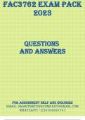 FAC3762 EXAM PACK 2023
