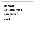 HSY2602 ASSIGNMENT 2 SEMESTER 2 2023