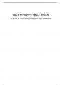 2023 MPOETC FINAL EXAM ACTUAL & VERIFIED QUESTIONS AND ANSWERS