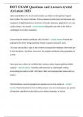 EXAM Questions and Answers &lpar;rated A&rpar; Latest 2023&period;docx 