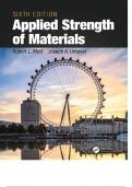 Solutions Manual for Applied Strength of Materials, 6e by Robert Mott, Joseph Untener