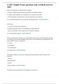 CADC Sample Exam questions and &lpar;verified&rpar; answers 2023&period;docx 