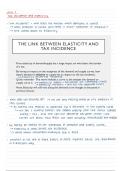 Tax incidence and elasticity summary - unit 7 