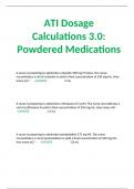 ATI Dosage Calculations 3.0: Powdered Medications