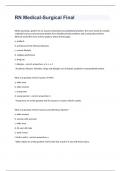 RN Medical-Surgical Final exam 2023 with 100&percnt; correct answers