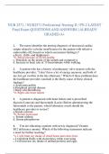 NUR 2571 &sol; NUR2571 Professional Nursing II &sol; PN 2 LATEST  Final Exam QUESTIONS AND ANSWERS &vert; ALREADY