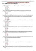 PHARMACEUTICAL CALCULATION PACOP COMPILED Exam Questions and Answers
