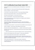 CLT Certification Exam Study Guide 2023