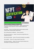 NFPT Exam Study Guide Latest 2023 /237 Questions With Complete Solutions Graded (A+)