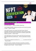 NFPT Exam 2023-2024 /161 Complete Questions And Answers Rated (A+)