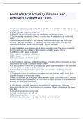 HESI RN EXIT Exam 2023  Questions and Answers Graded A+