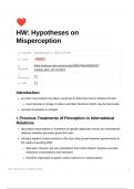 Hypotheses on Misperceptions