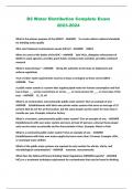 D2 Water Distribution Complete Exam 2023-2024