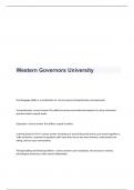 Western Governors University correct answer