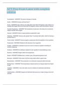 ACT Prep Exam Latest with complete  solution