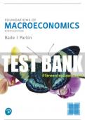 Test Bank For Foundations of Macroeconomics 9th Edition All Chapters - 9780136713708