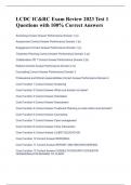 LCDC IC&RC Exam Review 2023 Test 1 Questions with 100&percnt; Correct Answers 