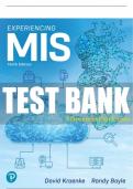 Test Bank For Experiencing MIS 10th Edition All Chapters - 9780137677580