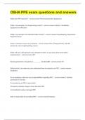 OSHA PPE exam questions and answers
