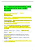 SCCJA cumulative academy study Guide Questions with Correct Answers 